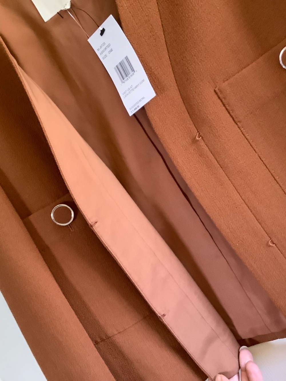 Lafayette 148 V- Neck Wool Blazer Camel SZ XXL - Picture 3 of 16